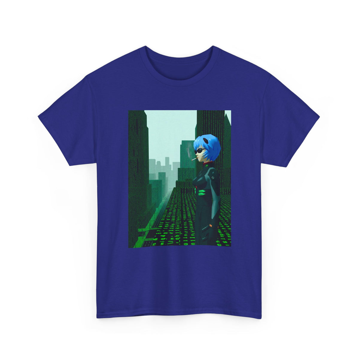 Neon Genesis Smoking Anime Girl Matrix Tee