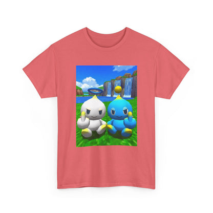 Chao Flipping Off On Green Hills Tee