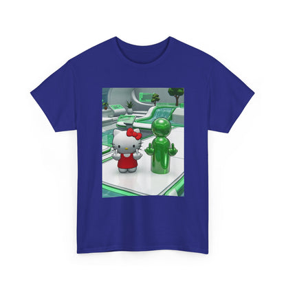 Cute Kitty And Green Dude Flipping Off