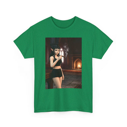 Dark Elf Girl Smoking Cigar Tee