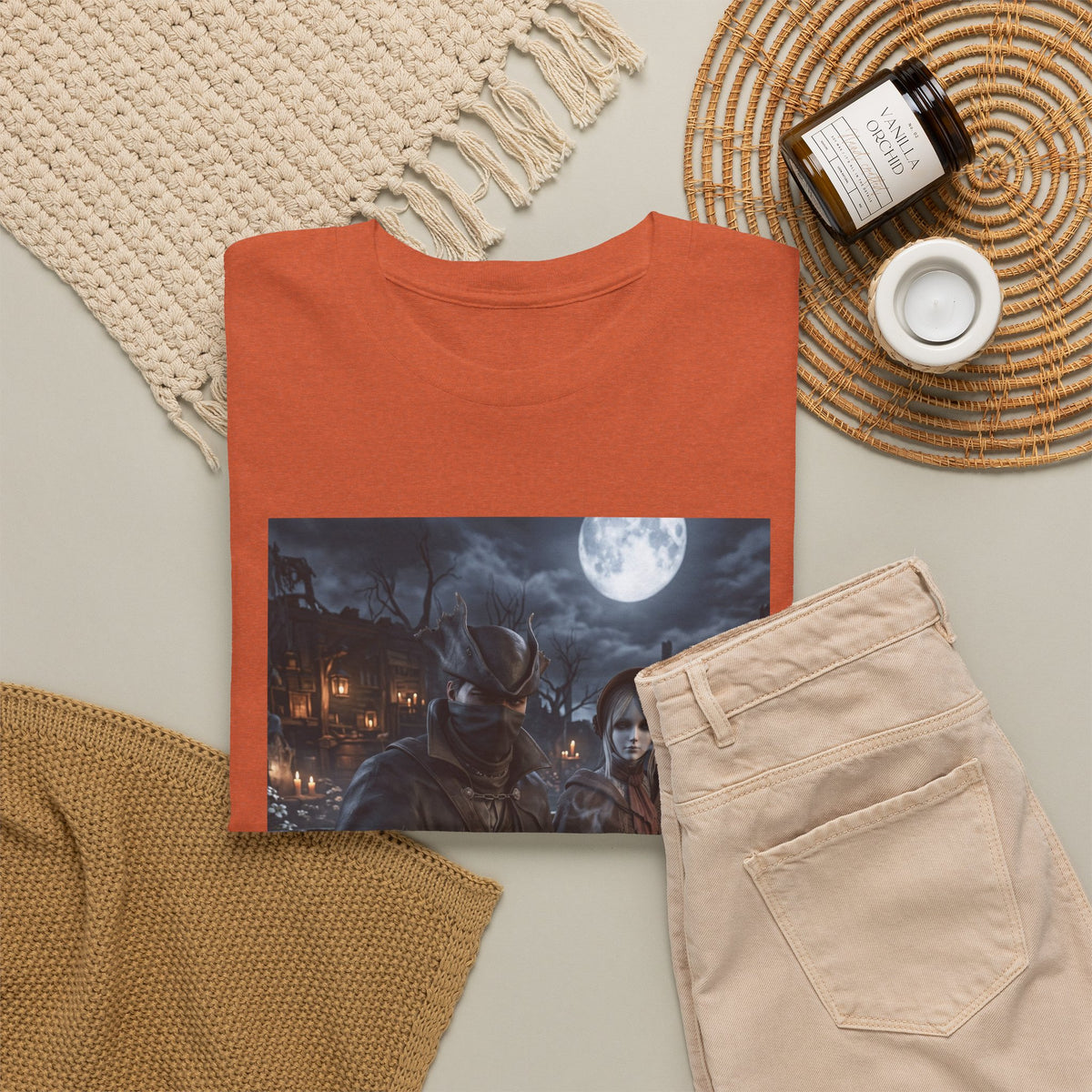 Hunters Smoking Under Moonlight