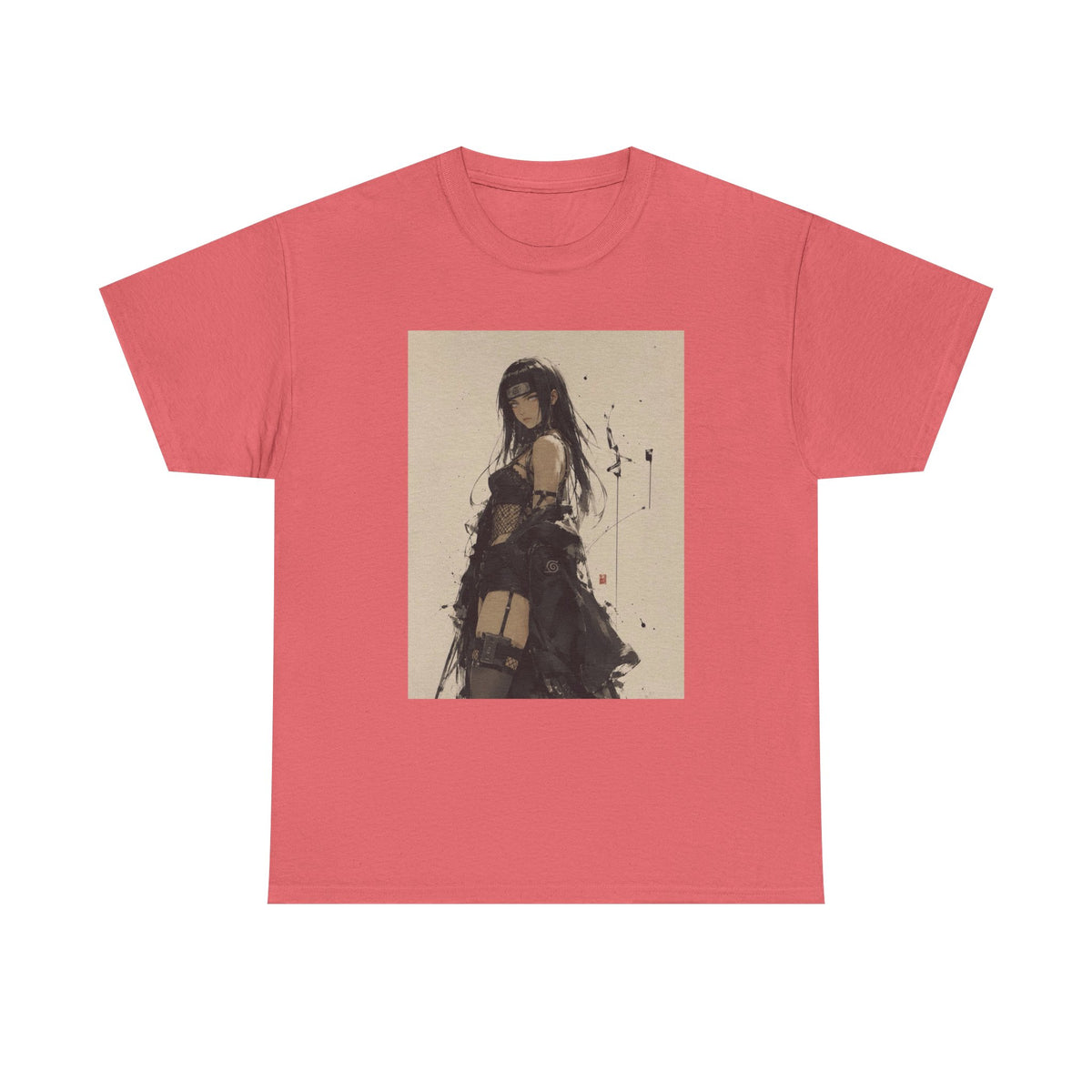 Anime Goth Girl Standing Confidently Tee