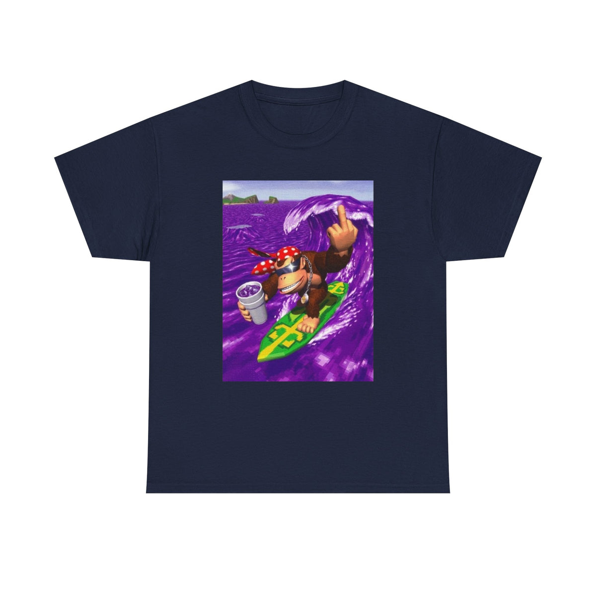 Diddy Kong Surfing Purple Wave Tee