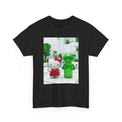 Low Poly Hello Kitty And Green Alien Flip Off