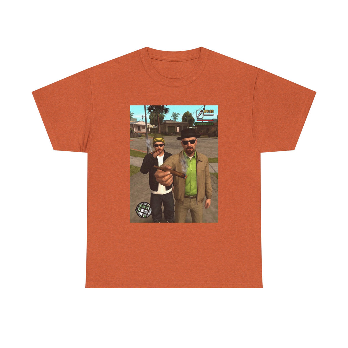 Heisenberg And Jesse Breaking Bad Grand Theft Auto Blunts Tee