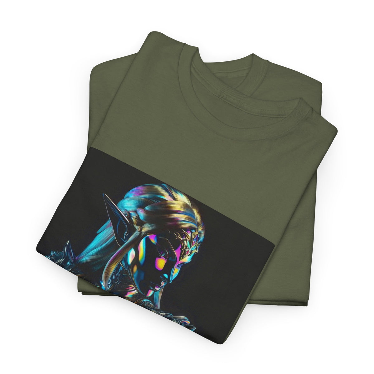 Holographic Elf Princess Chrome Armor Tee