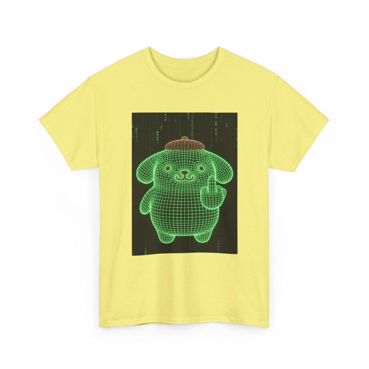 Wireframe Puppy Flipping The Bird