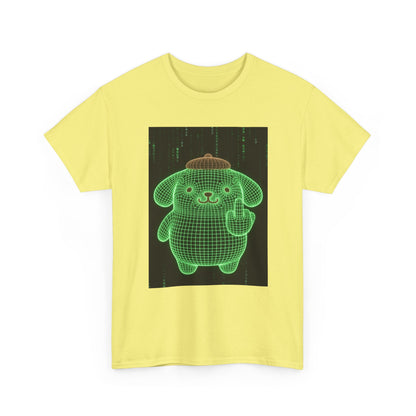 Wireframe Puppy Flipping The Bird