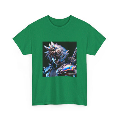 Chrome Warrior With Spiky Hair Tee