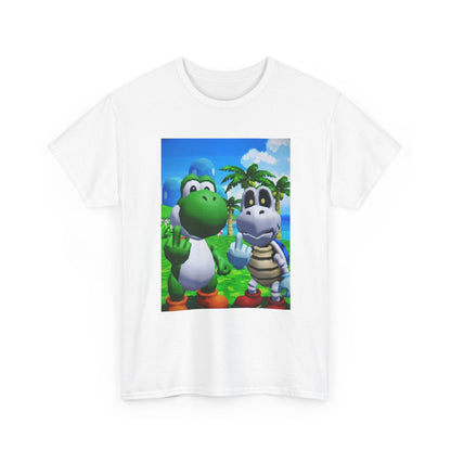 Yoshi And Dry Bones Flipping The Bird Tee
