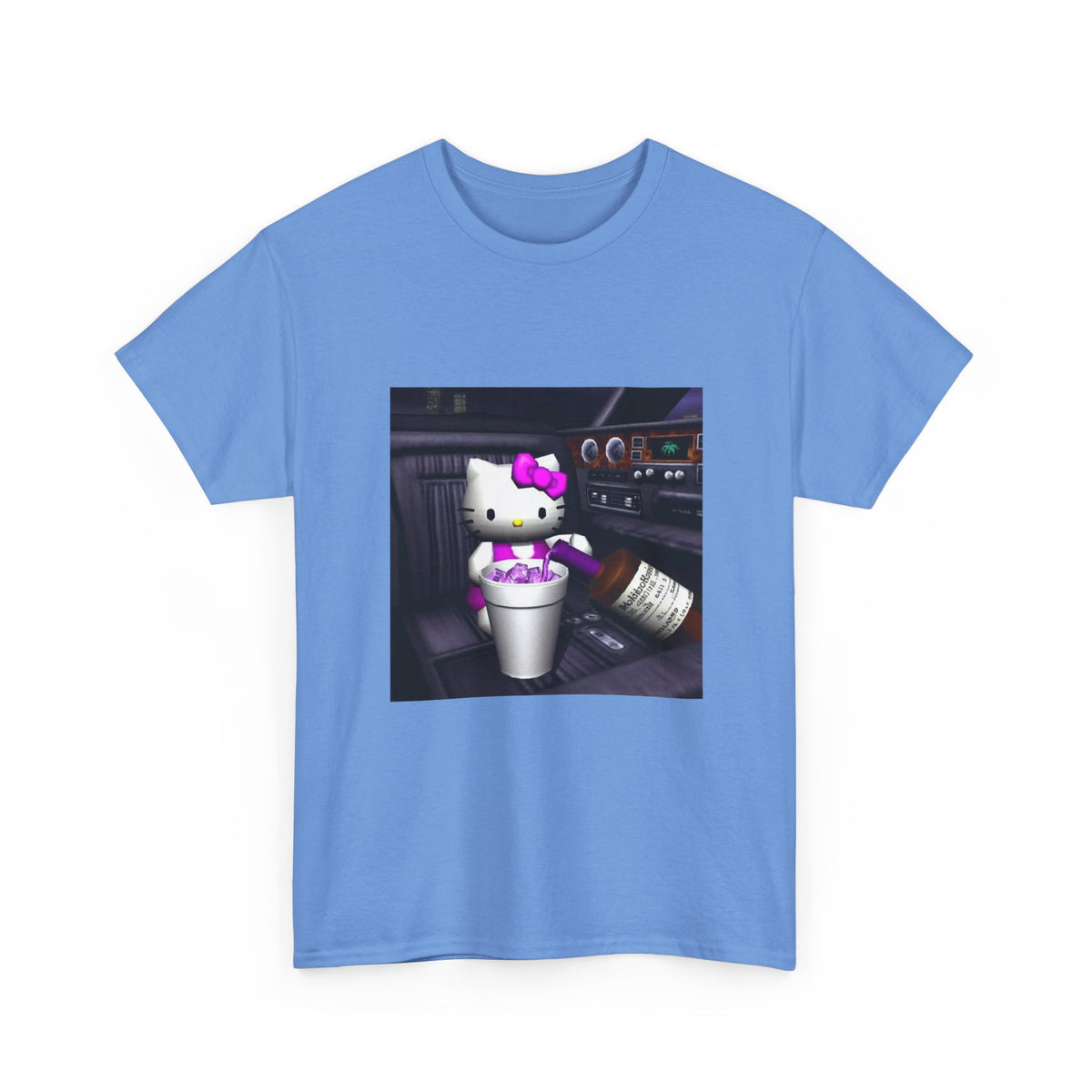 Kitty Pouring Purple Drank In Car Tee