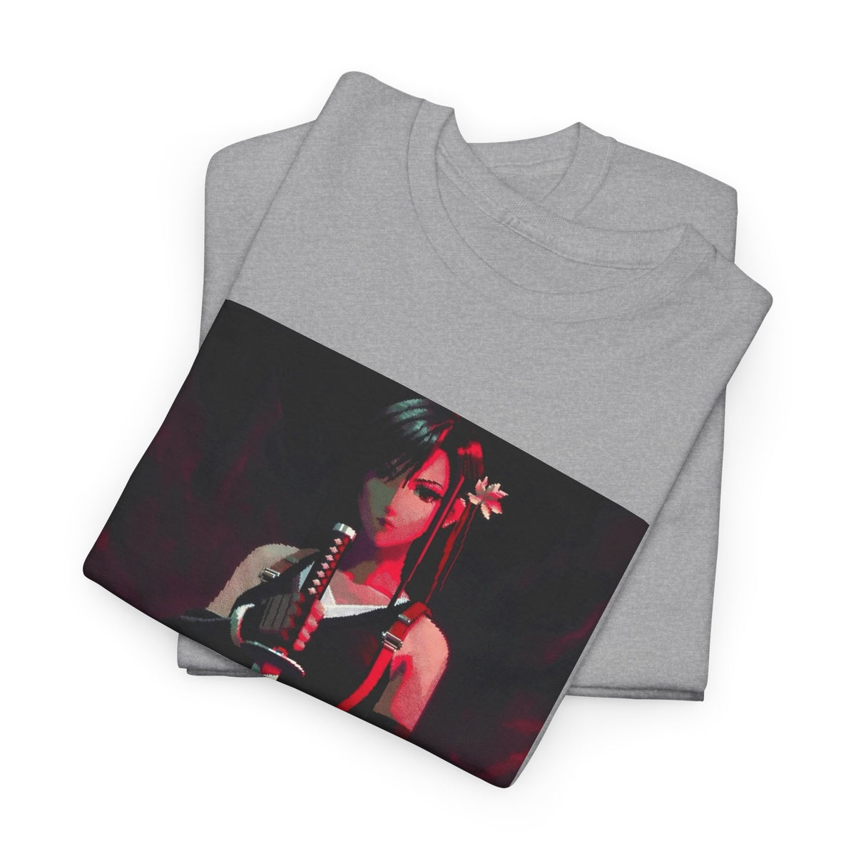 Pixel Tifa Lockhart With Katana Tee