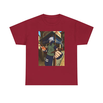 Kakashi Relaxing With Blunt And Book Tee
