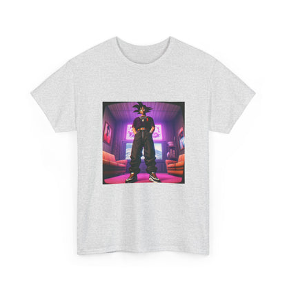 Goku Drip Standing Tall In Neon Room
