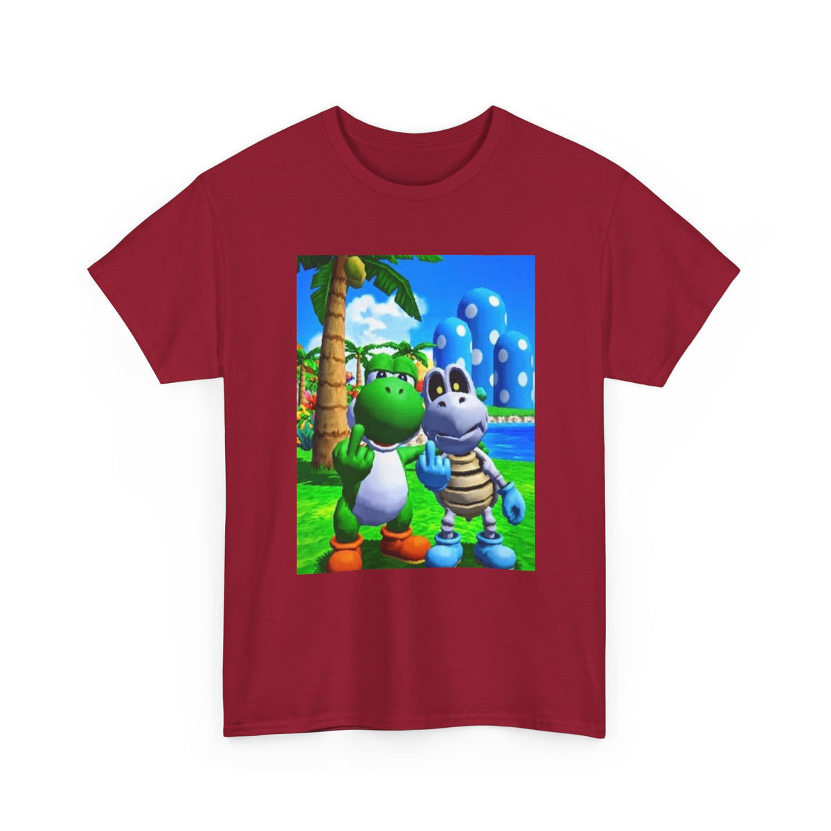 Yoshi And Dry Bones Flipping The Bird Tee (Design 6)