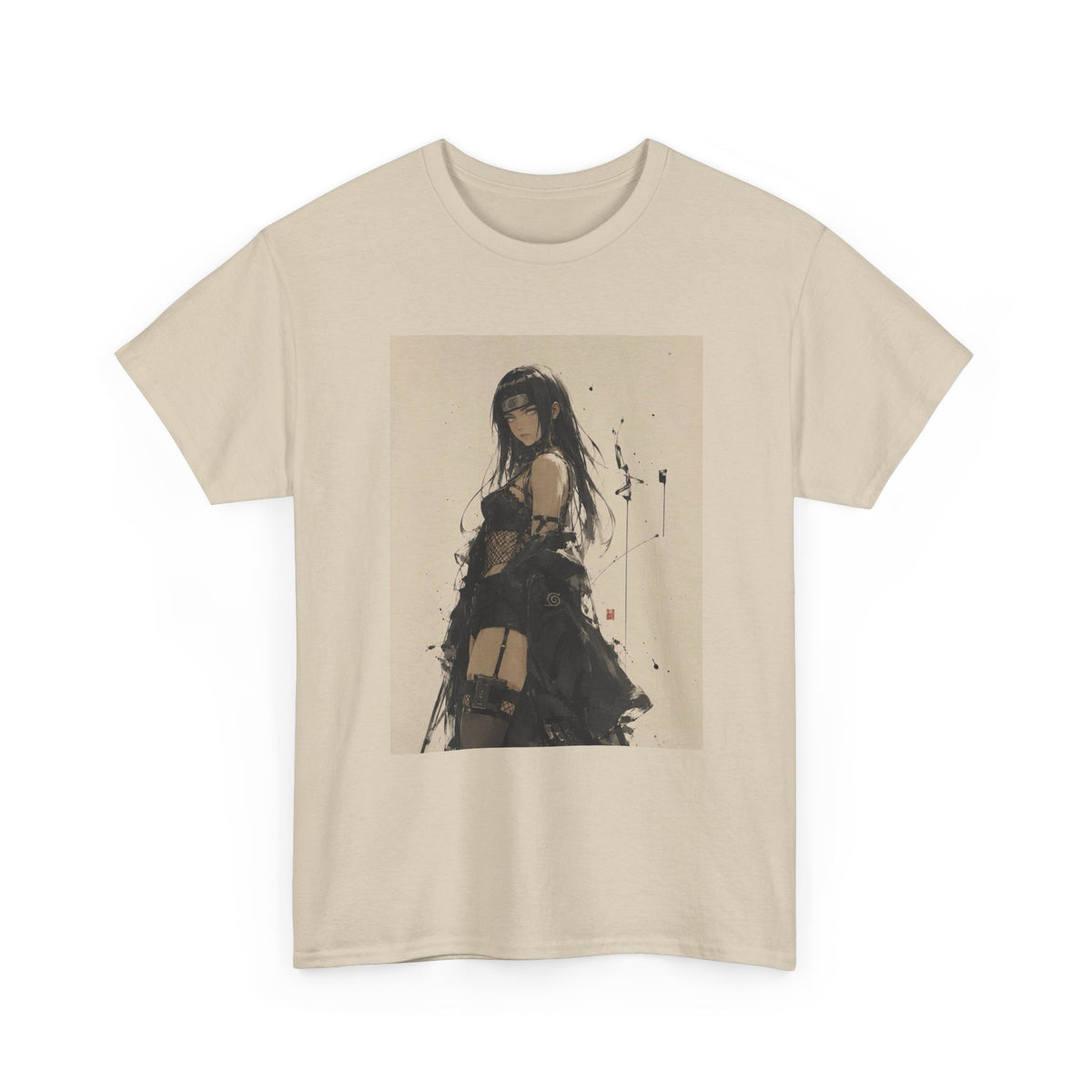 Anime Goth Girl Standing Confidently Tee