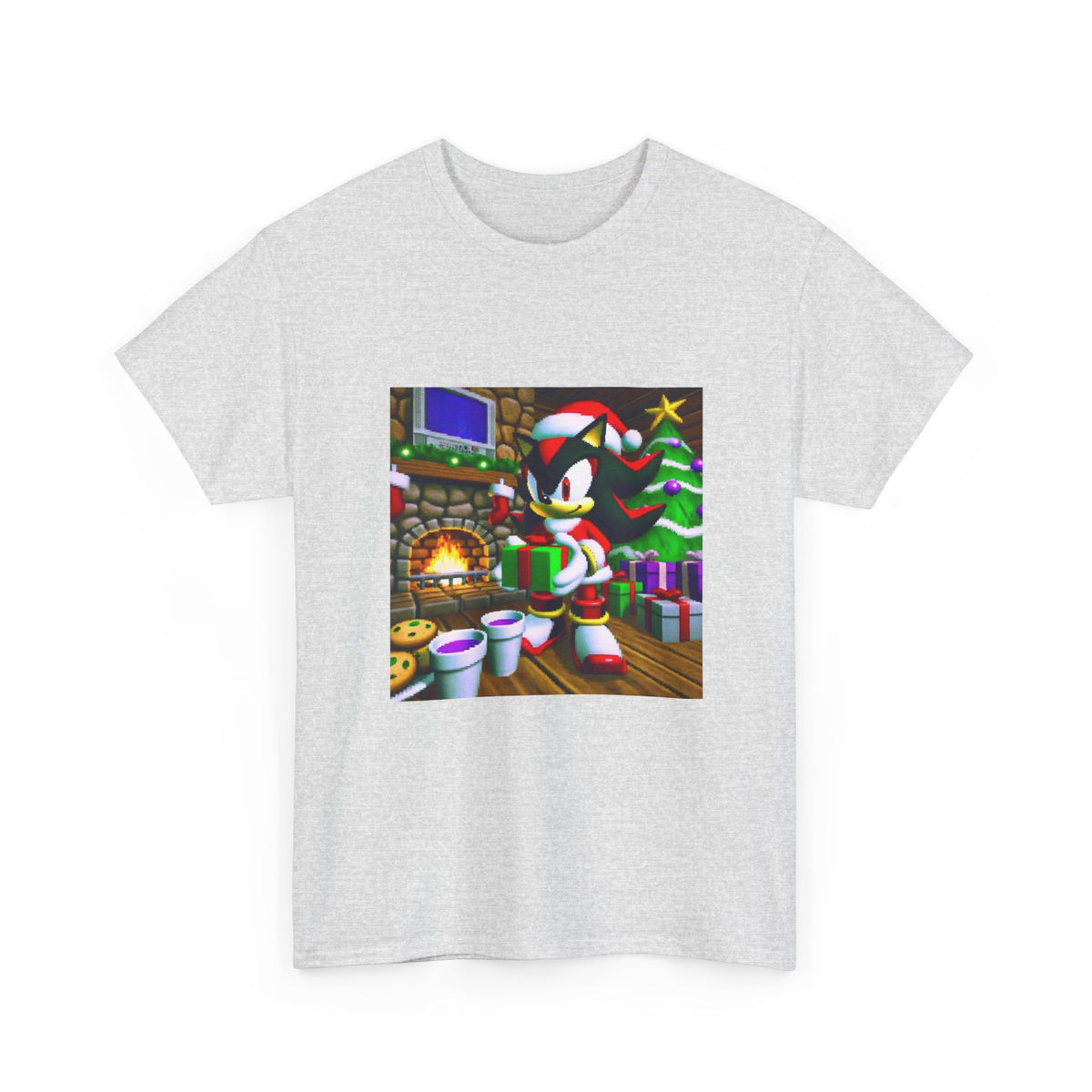 Shadow The Hedgehog Christmas Drip Tee