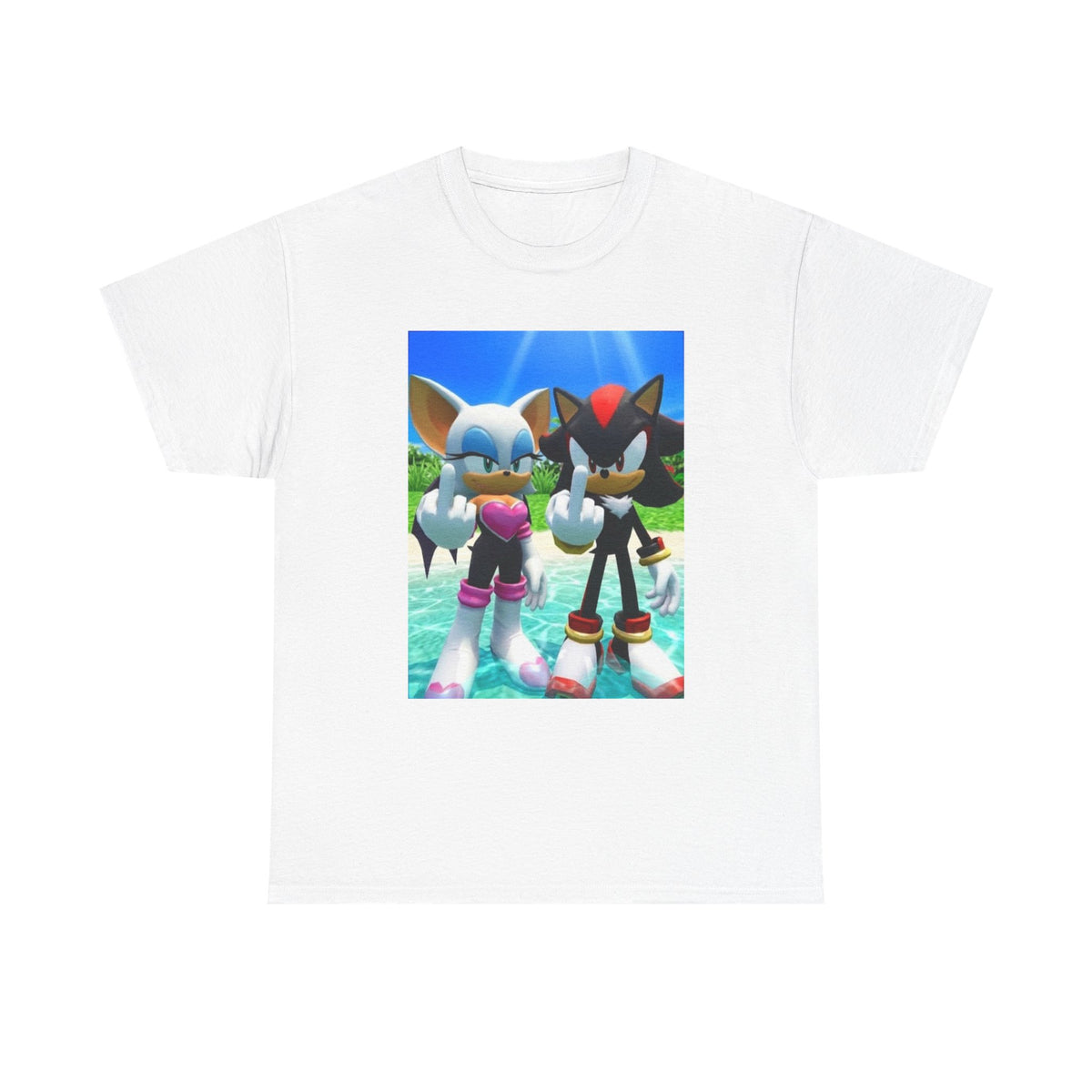 Rouge And Shadow Flipping The Bird Tee (Design 4)