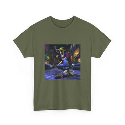 Skater Link Smoking In Gritty Alley Tee