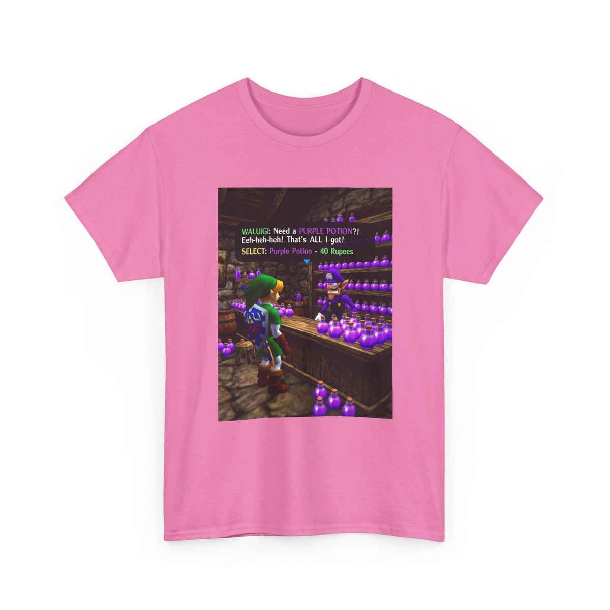 Waluigi Sells Purple Potions To Link