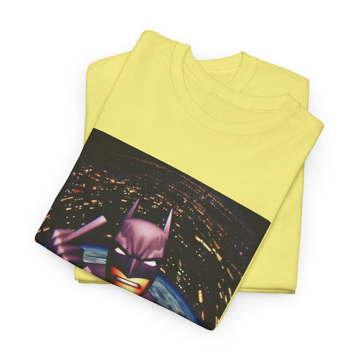 Pixel Batman Soaring Above Earth Tee