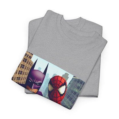 Batman Smoking, Spidey With Stacks Tee