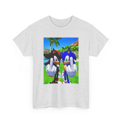 Sonic And Shadow Flipping The Bird Tee