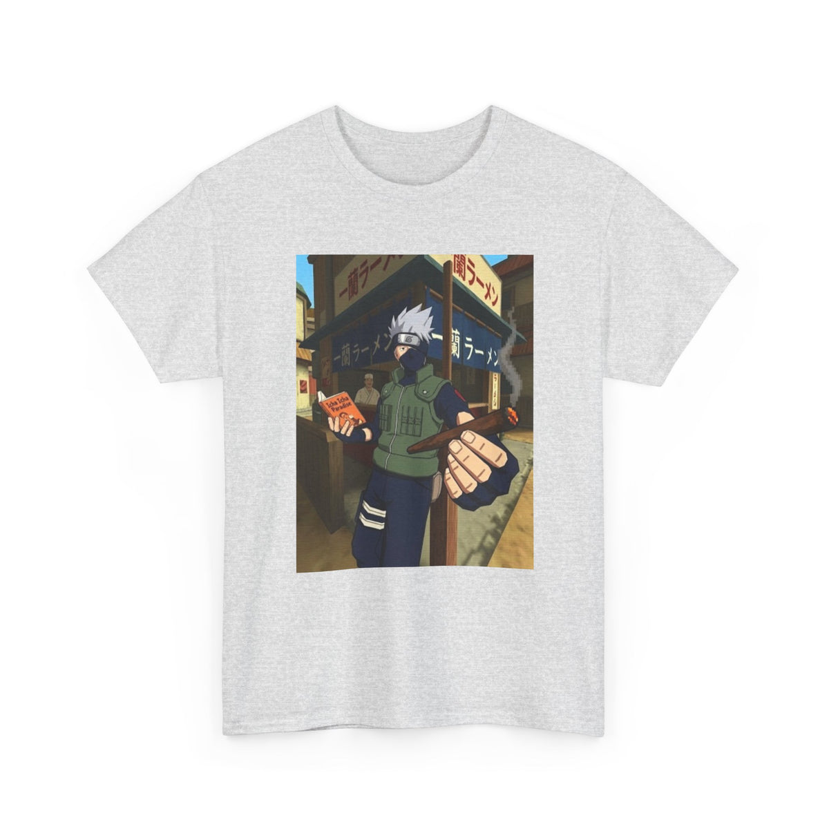 Kakashi Relaxing With Blunt And Book Tee
