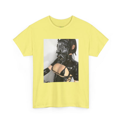 Figure Wearing Gas Mask Tee