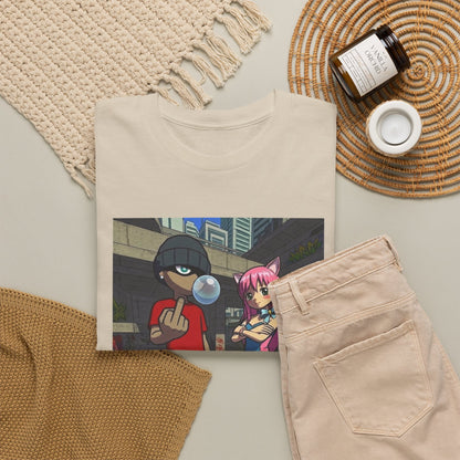 Skater Punk And Kitty Girl In Skater Park Tee