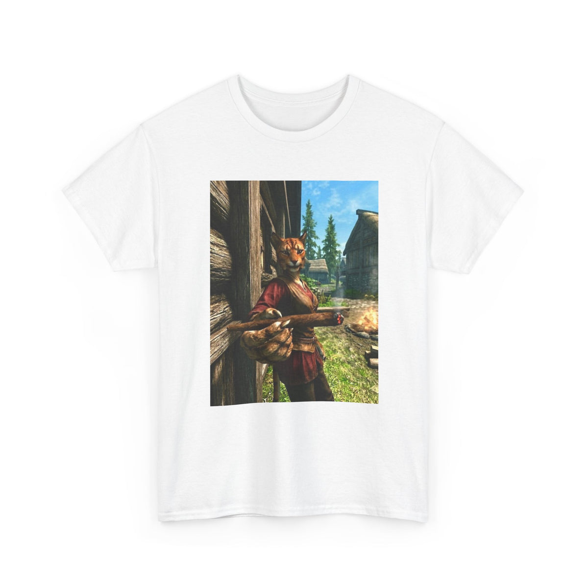 Khajiit Smoking Fat Blunt Tee