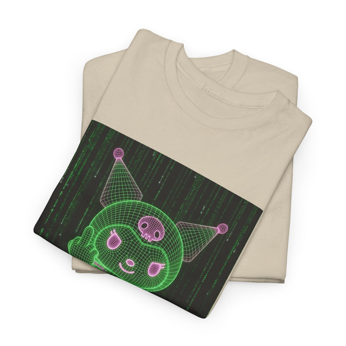 Kuromi Matrix Glitch Skateboard Flip Tee