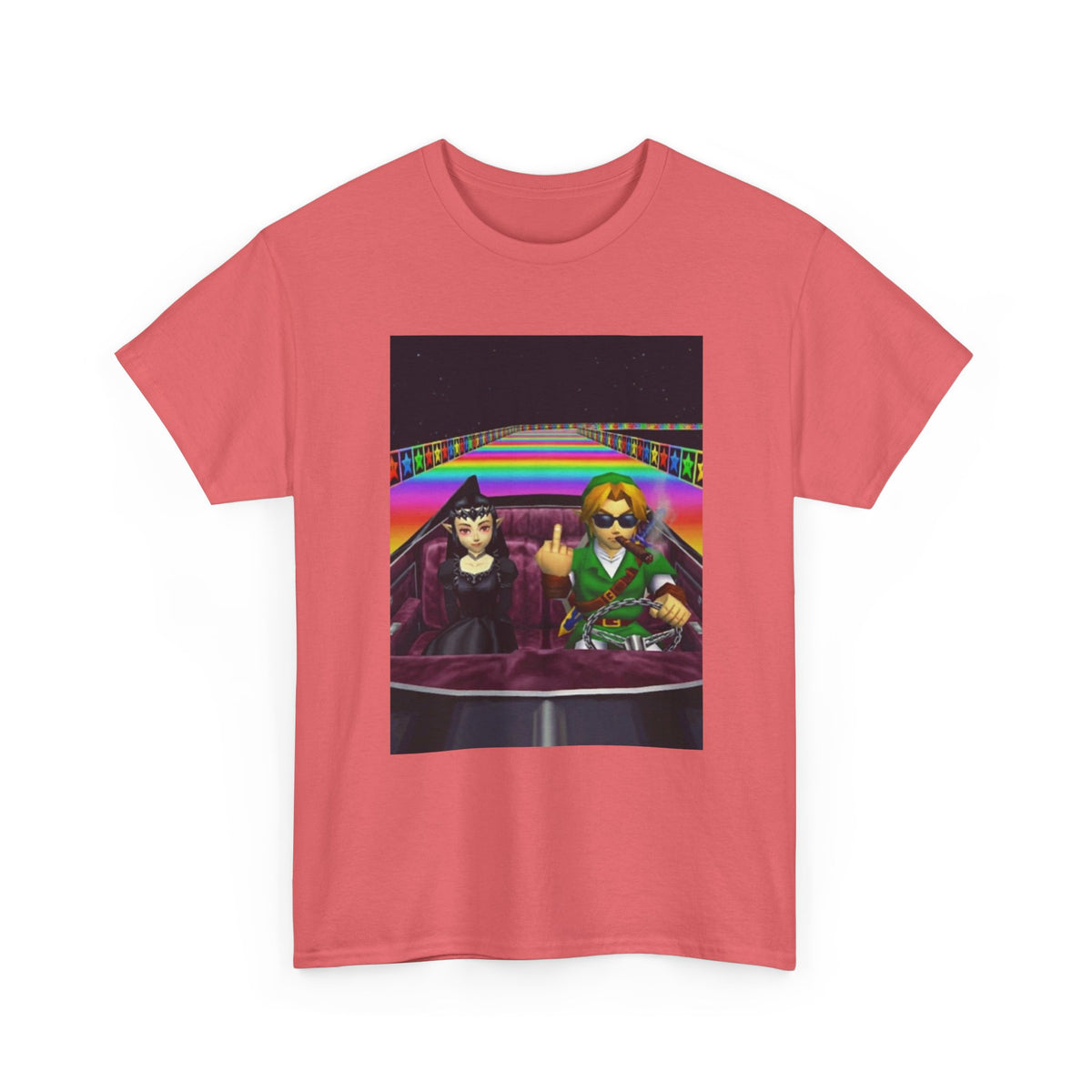 Link And Malon Driving Rainbow Road Tee