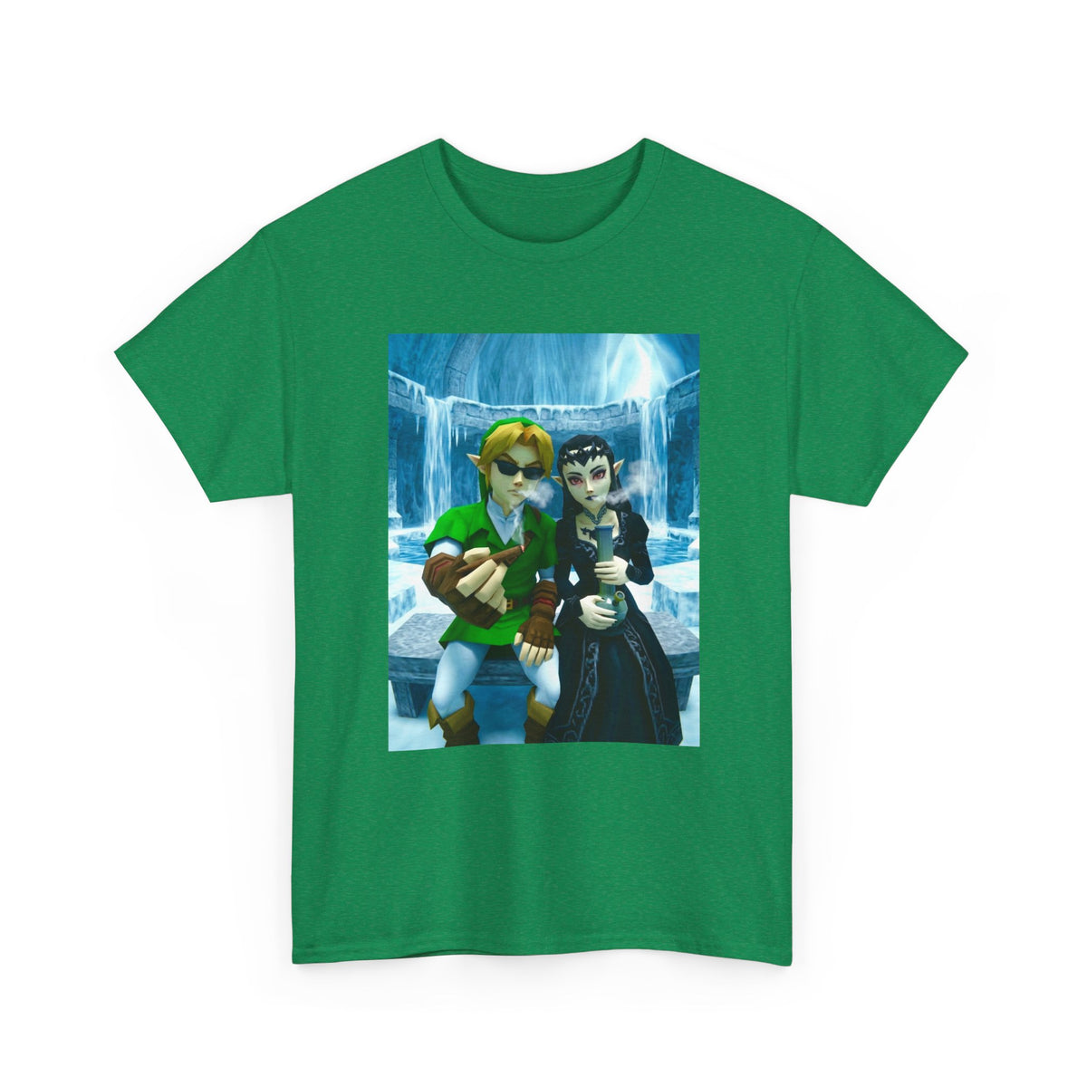 Link And Zora Chilling In Ice Cavern