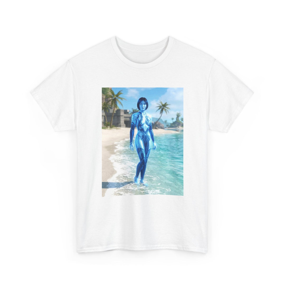 Cortana On Tropical Beach Tee