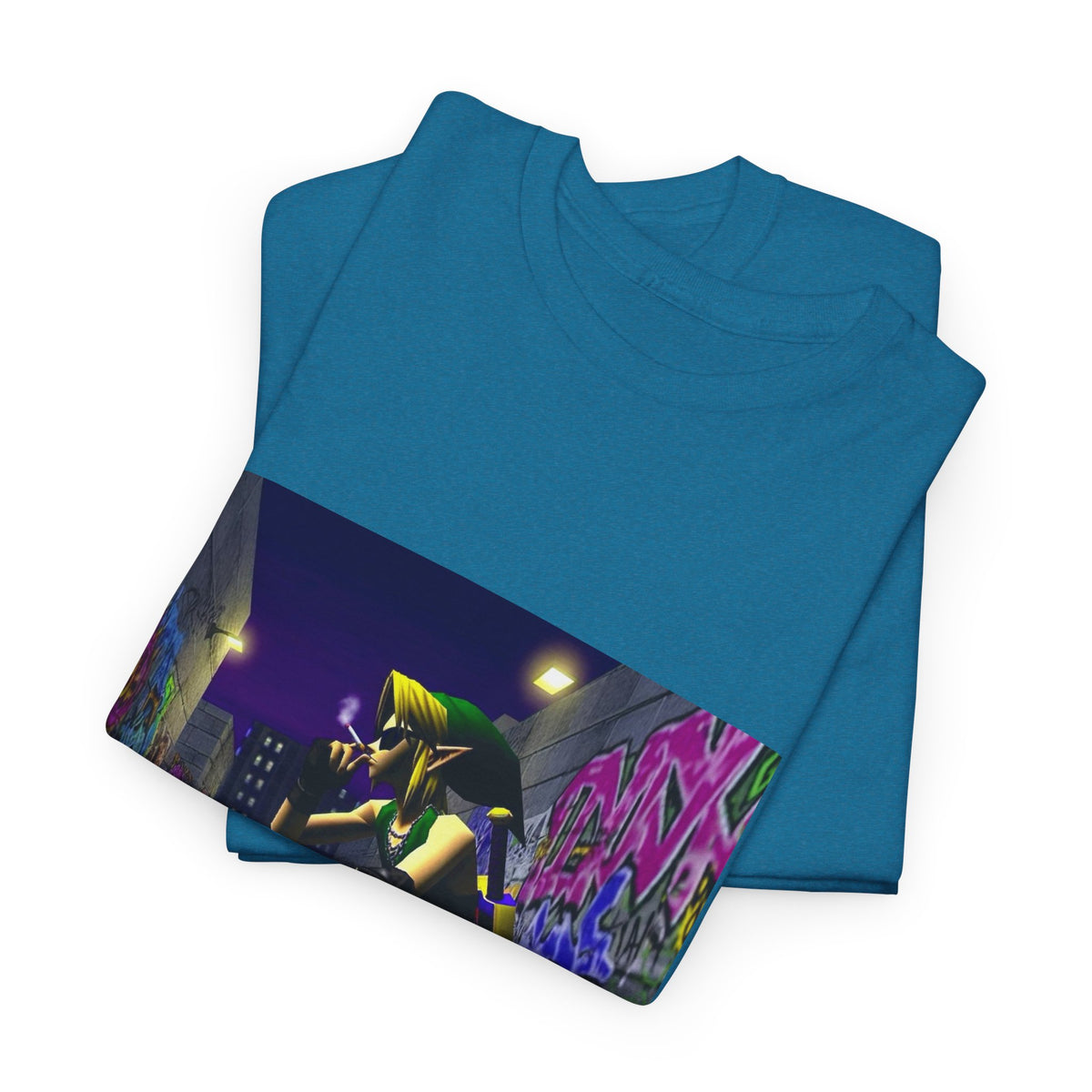 Edgy Link Smoking In Alley Tee