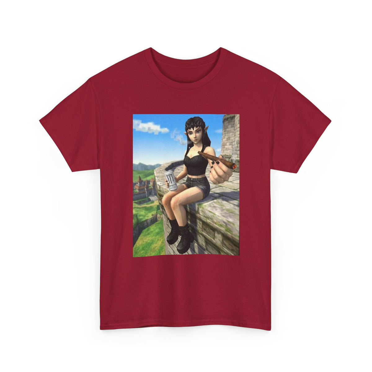 Edgy Elf Offering You A Blunt Tee