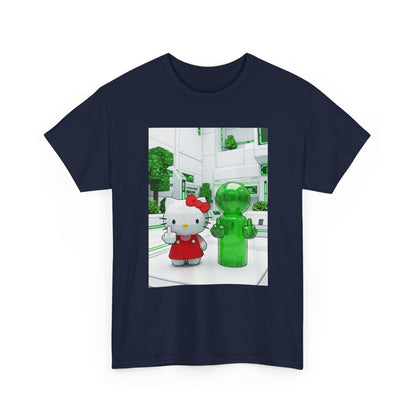 Low Poly Hello Kitty And Green Alien Flip Off