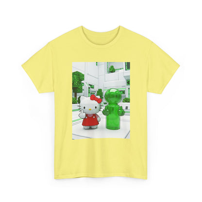 Low Poly Hello Kitty And Green Alien Flip Off