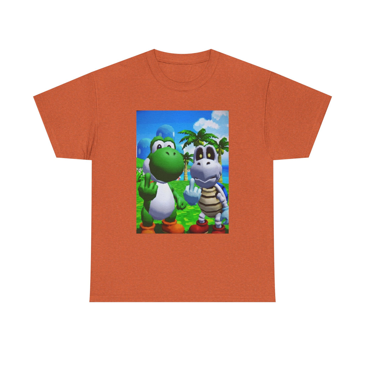 Yoshi And Dry Bones Flipping The Bird Tee