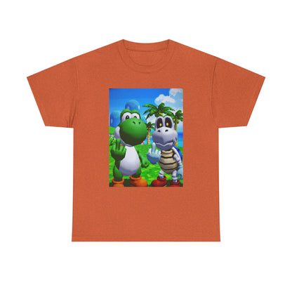 Yoshi And Dry Bones Flipping The Bird Tee