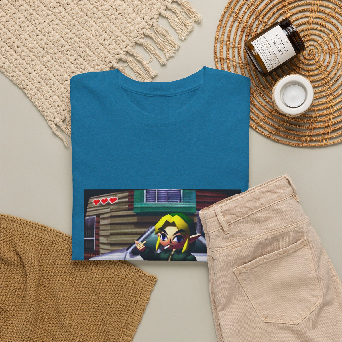Link Smoking And Flipping The Bird Tee