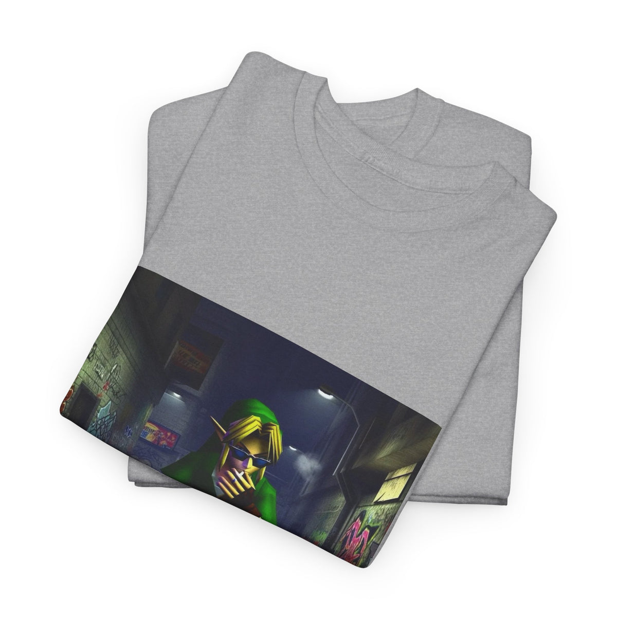 Edgy Link Smoking On Skateboard