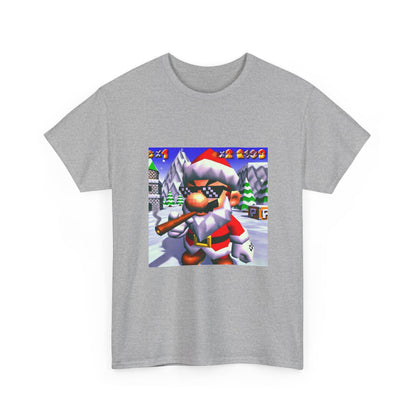 Deal With It Santa Mario Smoking Blunt Tee