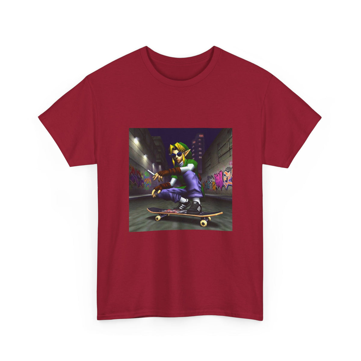 Link Skater Smoking In Alley Tee