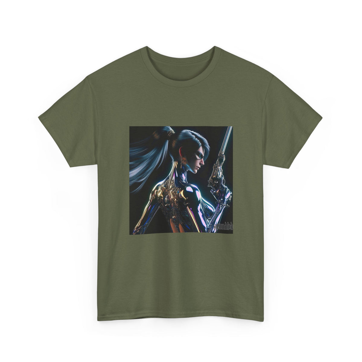 Chrome Huntress With Illuminated Weapon Tee