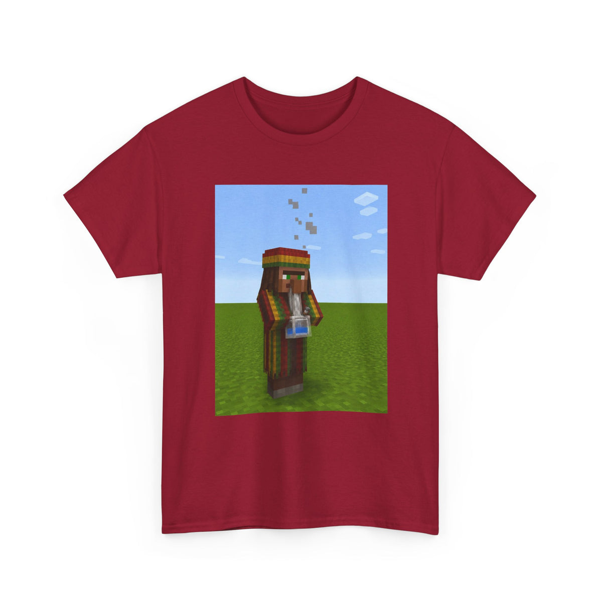 Rasta Minecraft Villager Smoking Tee