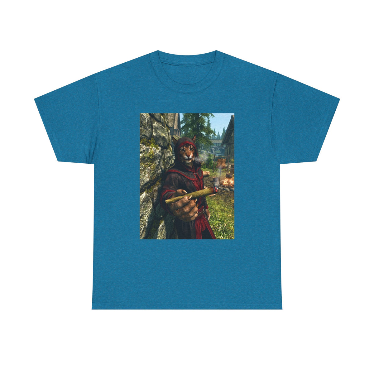 Khajiit Smoking Blunt In Skyrim Tee