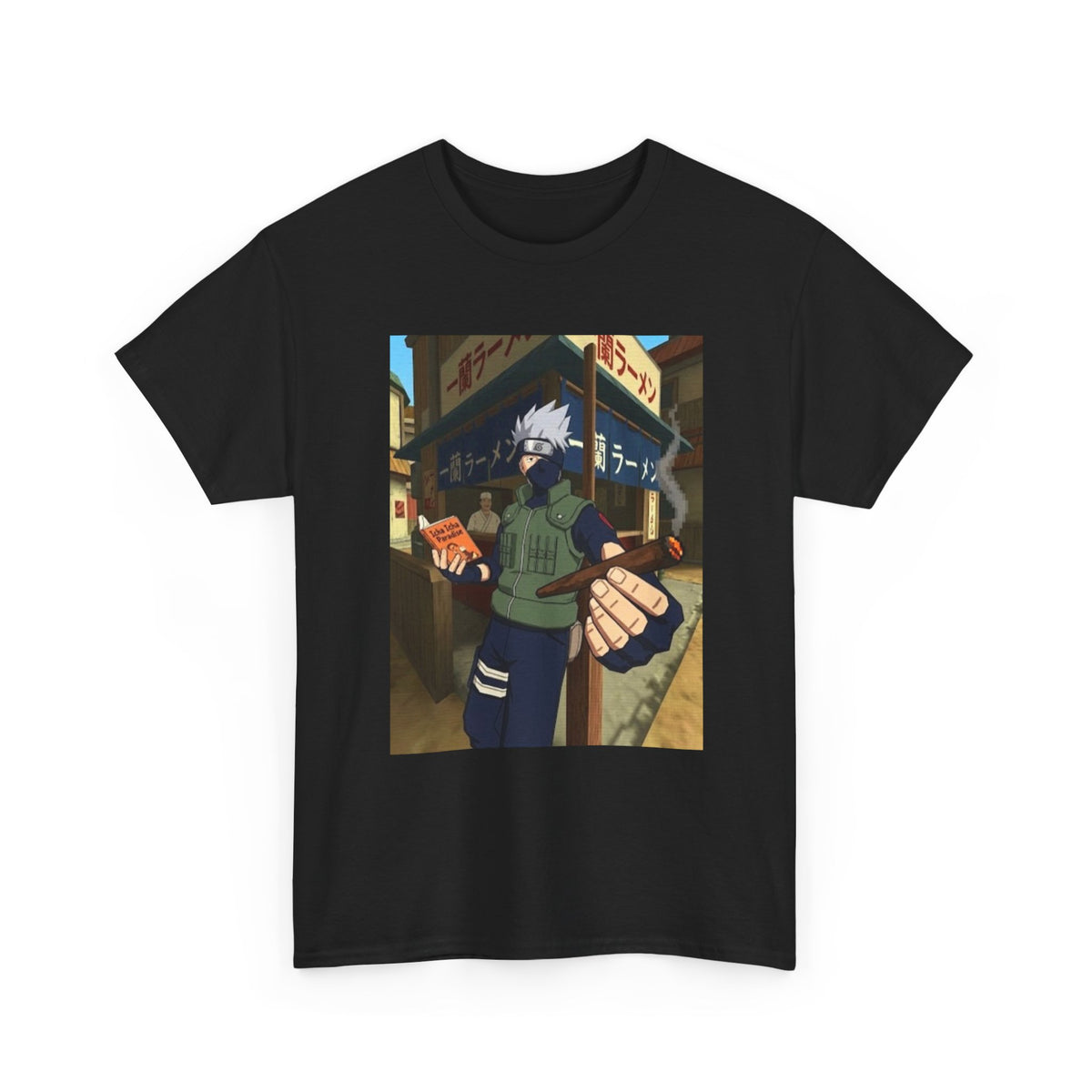 Kakashi Relaxing With Blunt And Book Tee