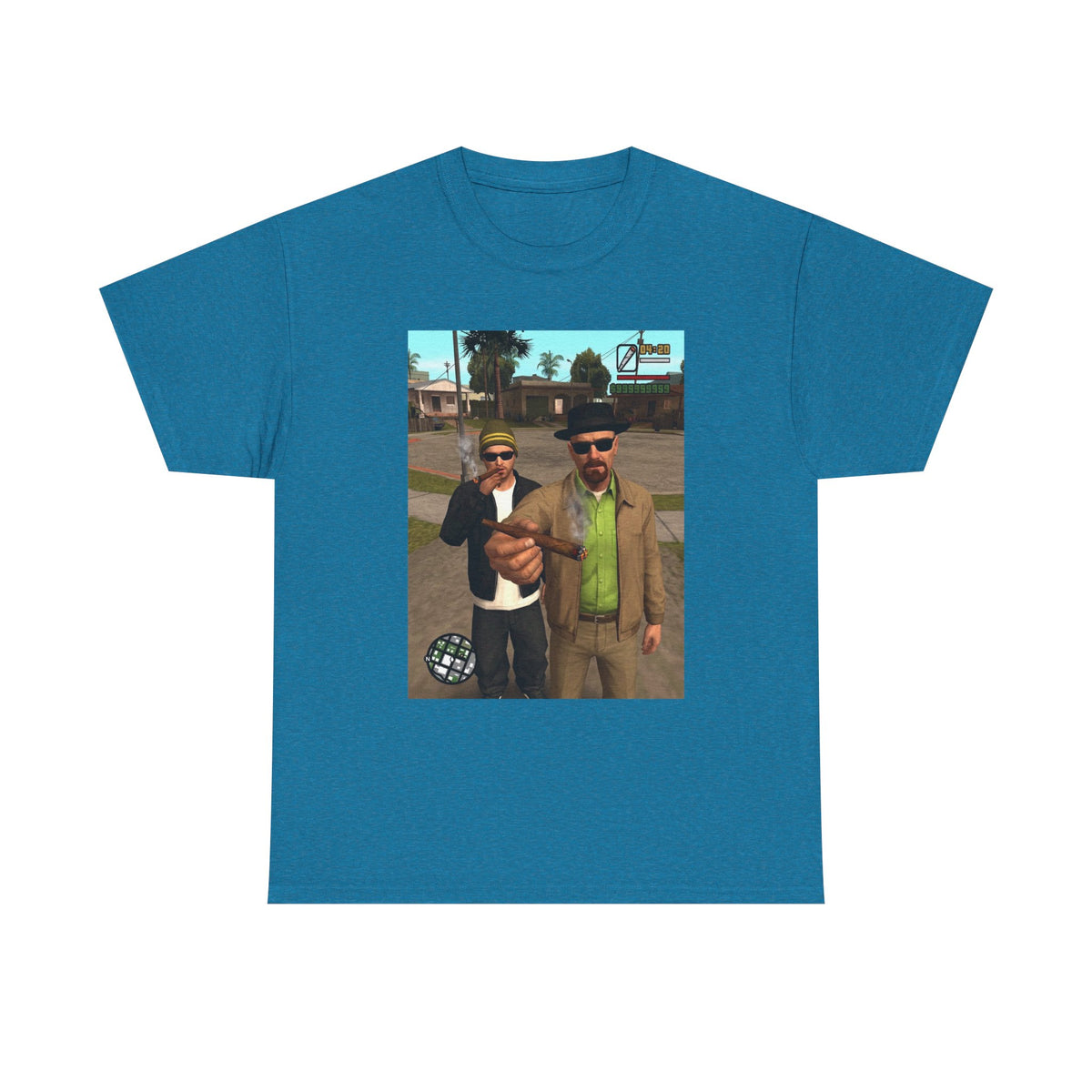Heisenberg And Jesse Breaking Bad Grand Theft Auto Blunts Tee